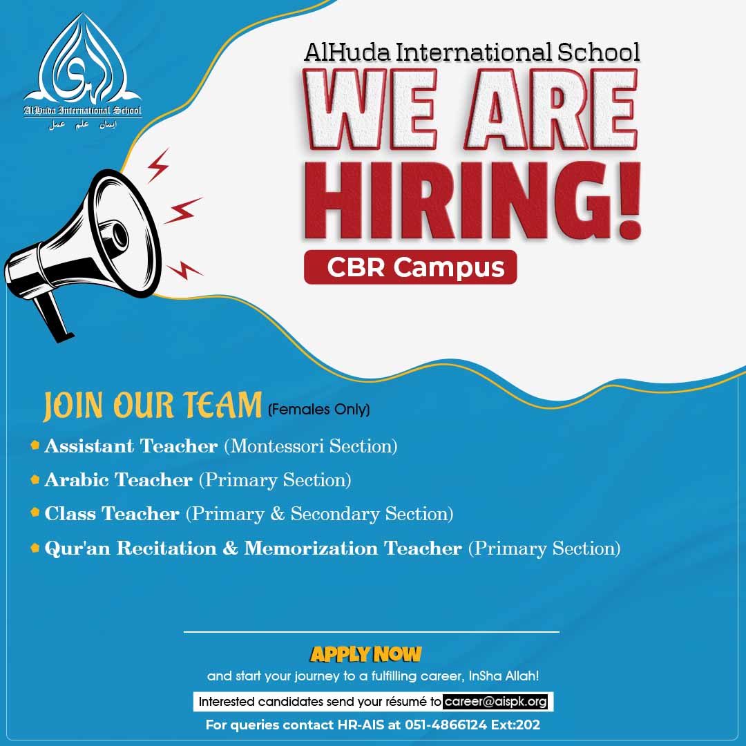 MS/PS/SS Teachers | CBR Campus - AlHuda International School